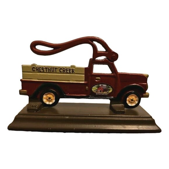 Vintage/Retro Truck Chestnut Creek Nut Cracker Cast Iron Collectible Winter - Picture 1 of 10
